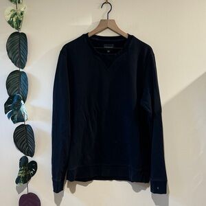 Club Monaco Black Crew Neck Sweater Size Large with flaws‎ - 100% Cotton